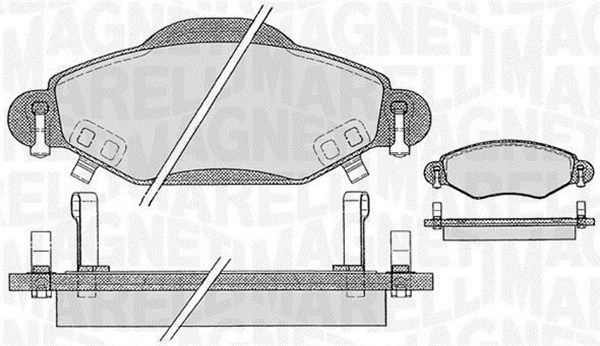 MAGNETI MARELLI stabdžių trinkelių rinkinys, diskinis stabdys 363916060410